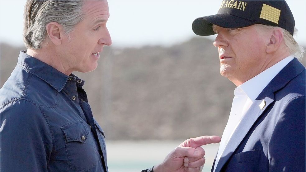 Kaliforniens Gouverneur Gavin Newsom ist ein profilierter Gegner Donald Trumps. Foto: Mark Schiefelbein/AP/dpa