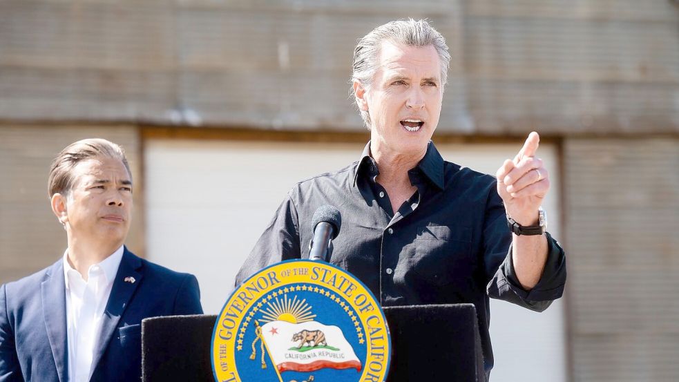 Kaliforniens Gouverneur Gavin Newsom hält das Vorgehen der Trump-Regierung für rechtswidrig. Foto: Noah Berger/AP/dpa