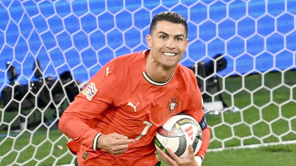 Umjubelter Torschütze: Ronaldo erzielte das zwischenzeitliche 2:2. Foto: Sven Hoppe/dpa