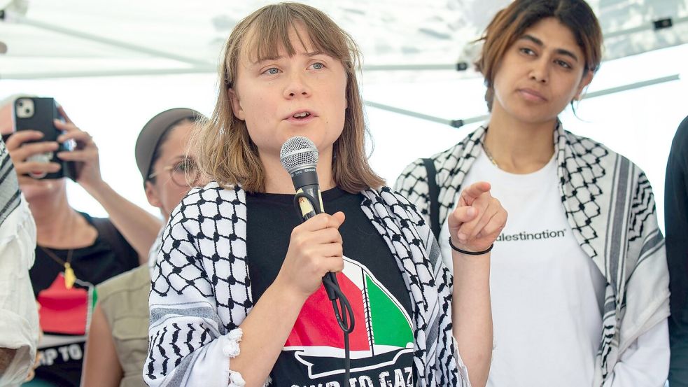 Thunberg ist eigentlich mit ihrem rigorosen Kampf für mehr Klimaschutz weltbekannt geworden. (Archivbild) Foto: Salvatore Cavalli/AP/dpa