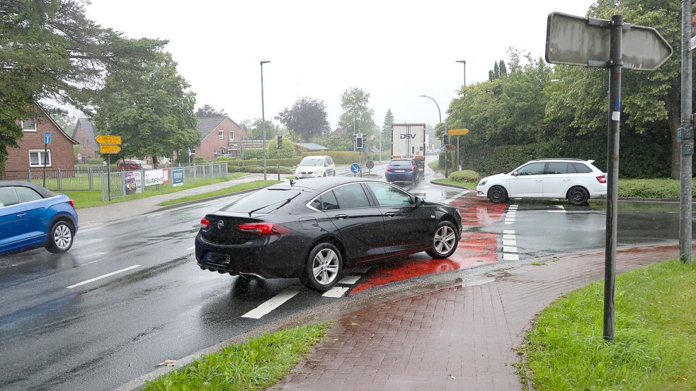Der Kreuzungsbereich Egelser Straße/Heerenkamp/Schoolpad in Egels. Foto: Romuald Banik