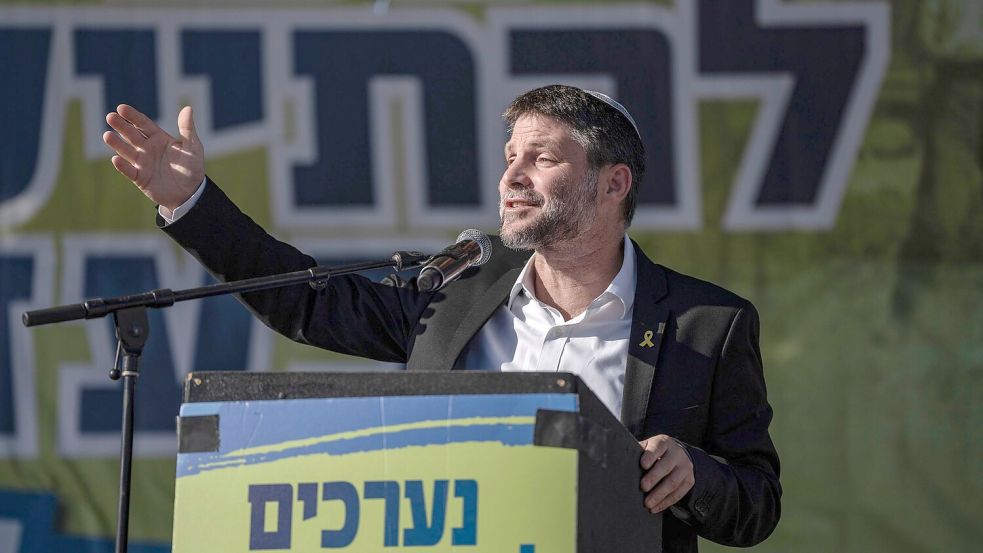 Bezalel Smotrich ist einer der beiden sanktionierten Minister. Foto: Ilia Yefimovich/dpa