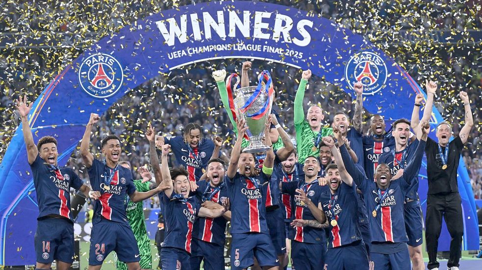 Jubelt Champions-League-Sieger Paris Saint-Germain auch nach dem Finale der Club-WM? Foto: Robert Michael/dpa