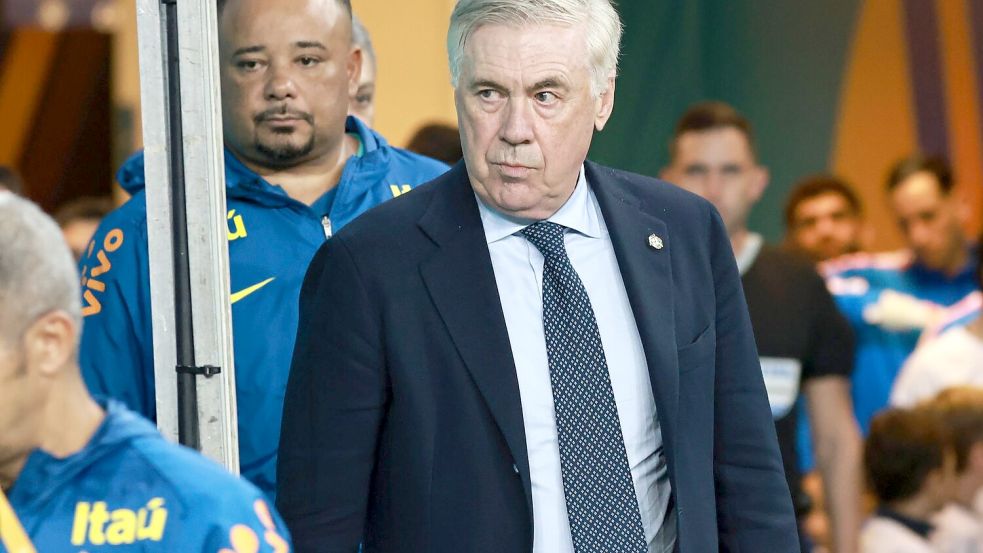 Trainer Carlo Ancelotti war nach der perfekten WM-Qualifikation zufrieden Foto: Leco Viana, Leco Viana/TheNEWS2 via ZUMA Press Wire/dpa