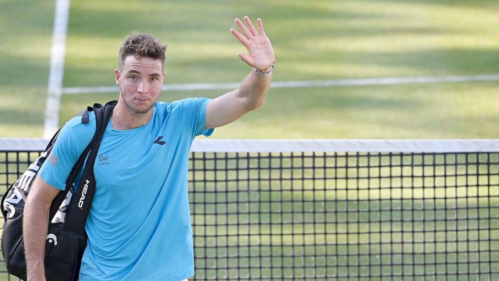 Jan-Lennard Struff verliert sein Achtelfinale gegen Jiri Lehecka. Foto: Marijan Murat/dpa
