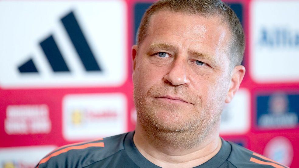 Max Eberl äußert sich in Orlando vor dem Bayern-Start in die Club-WM. Foto: Sven Hoppe/dpa