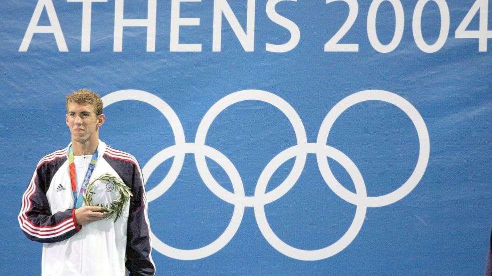 US-Schwimmstar Michael Phelps war bei den Olympischen Spielen 2004 in Athen siegreich. (Archivbild) Foto: picture alliance / dpa