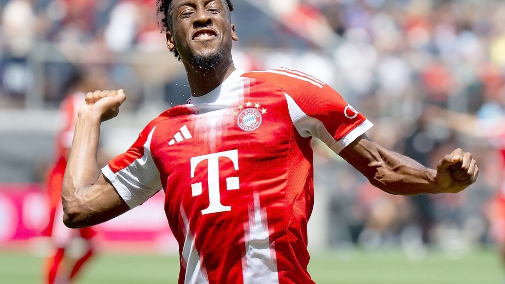 Kingsley Coman traf doppelt. Sein 1:0 geht als Premierentreffer in die Geschichte der reformierten Club-WM ein. Foto: Sven Hoppe/dpa