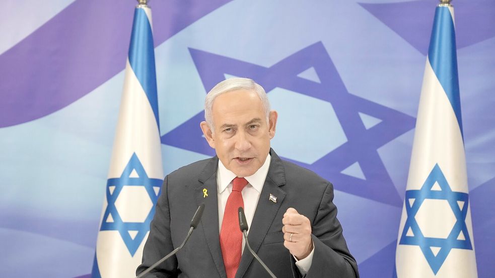 Israels Ministerpräsident Netanjahu sagte, Israel handle im Iran, um die „existenzielle Bedrohung“, die von dem Land ausgehe, zu neutralisieren. (Archivbild) Foto: Maya Alleruzzo/AP/dpa
