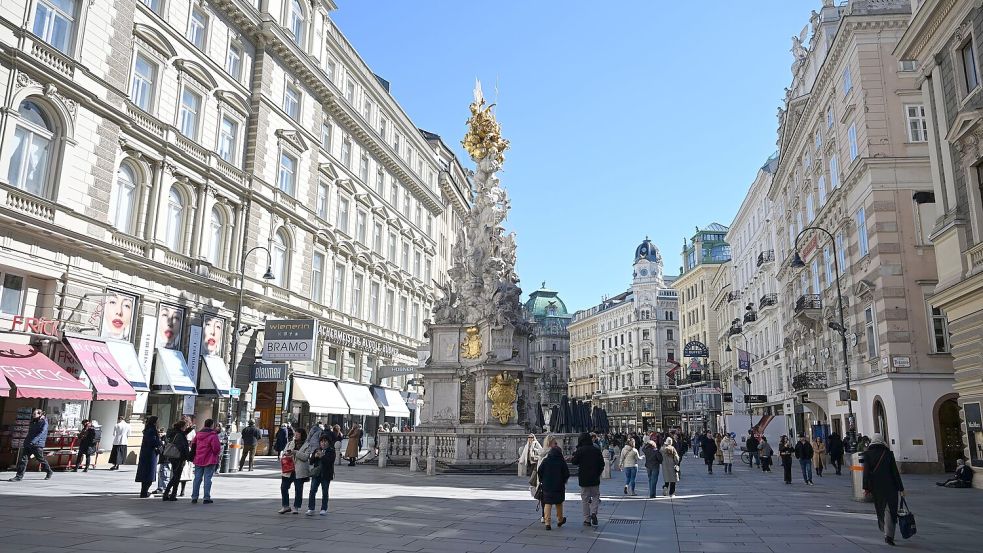 Der Graben, eine Einkaufsstraße in der Wiener Innenstadt. (Archivbild) Foto: Helmut Fohringer/APA/dpa