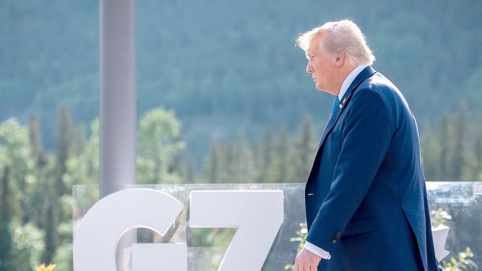 Trump hat mit seiner Abreise den G7-Gipfel völlig durcheinandergewirbelt. Foto: Michael Kappeler/dpa-Pool/dpa