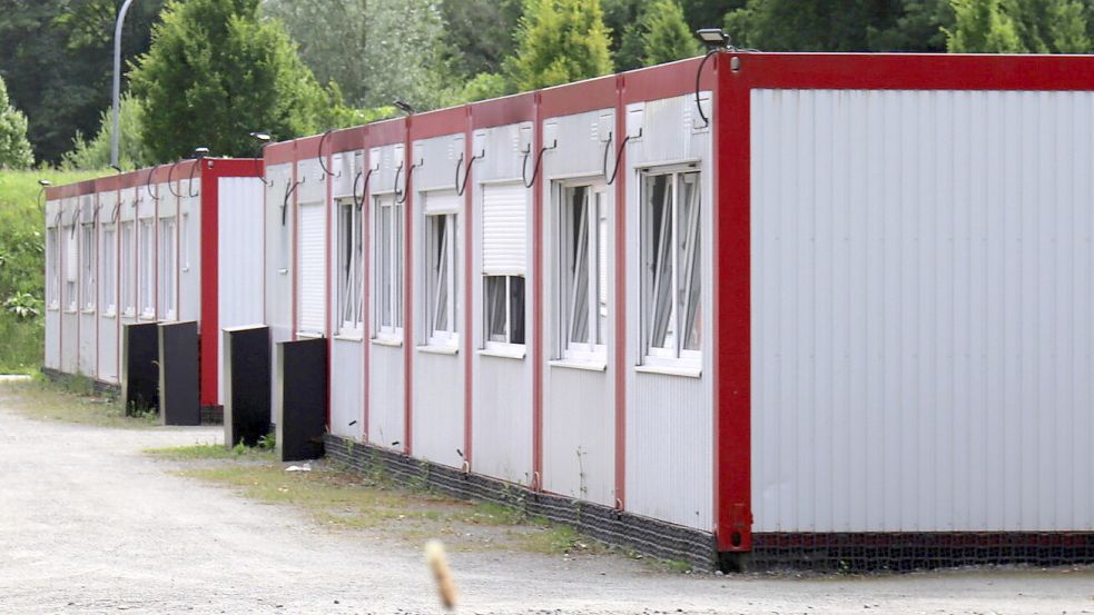Das Containerdorf in Aurich-Extum.Foto: Romuald Banik