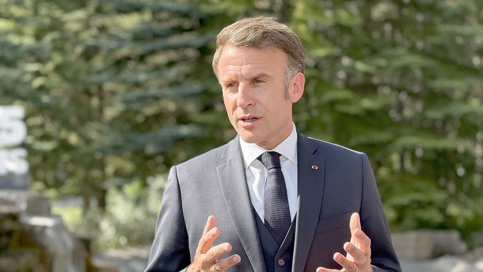 Hofft auf einen Waffenstillstand zwischen dem Iran und Israel: Frankreichs Präsident Emmanuel Macron. Foto: Ansgar Haase/dpa
