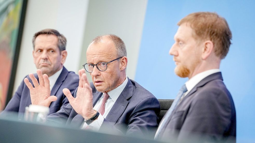 Für Merz war es die erste Ministerpräsidentenkonferenz. Foto: Kay Nietfeld/dpa
