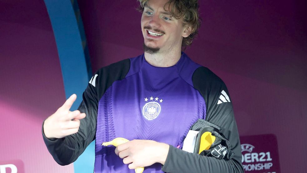 Nicht in der Startelf: Der bisherige Turnierstar Nick Woltemade. Foto: Branislav Racko/dpa