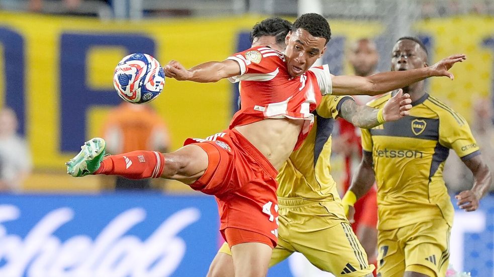 Jamal Musiala warv als Joker nur kurz in Aktion. Foto: Rebecca Blackwell/AP/dpa