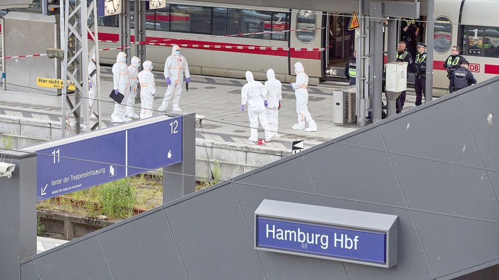 Bei dem Messerangriff vom 23. Mai 2025 wurden nach jüngsten Angaben der Staatsanwaltschaft 19 Menschen im Hamburger Hauptbahnhof verletzt. (Archivbild) Foto: Georg Wendt/dpa