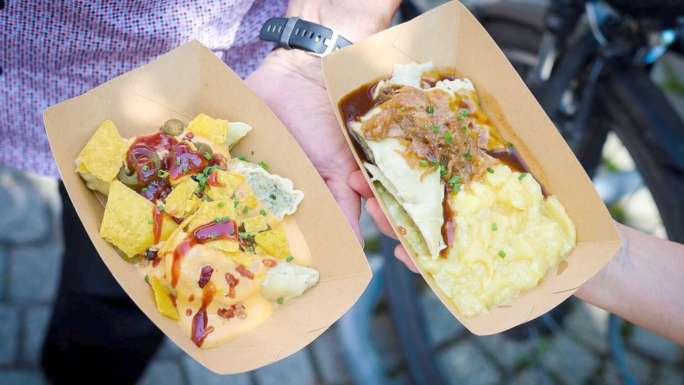Die Anbieter wollen zeigen, wie vielfältig Maultaschen sind. Foto: Christoph Schmidt/dpa