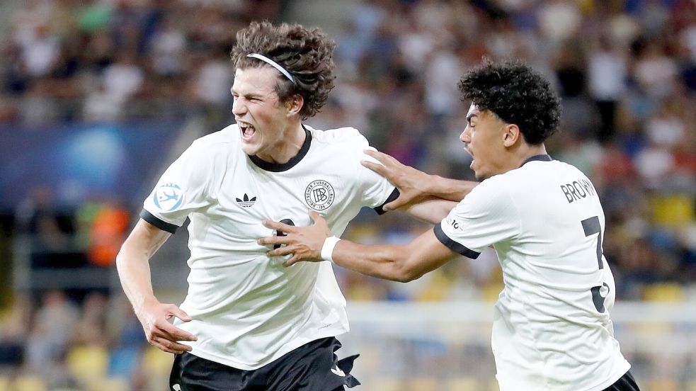 Matchwinner Merlin Röhl. Foto: Branislav Racko/dpa