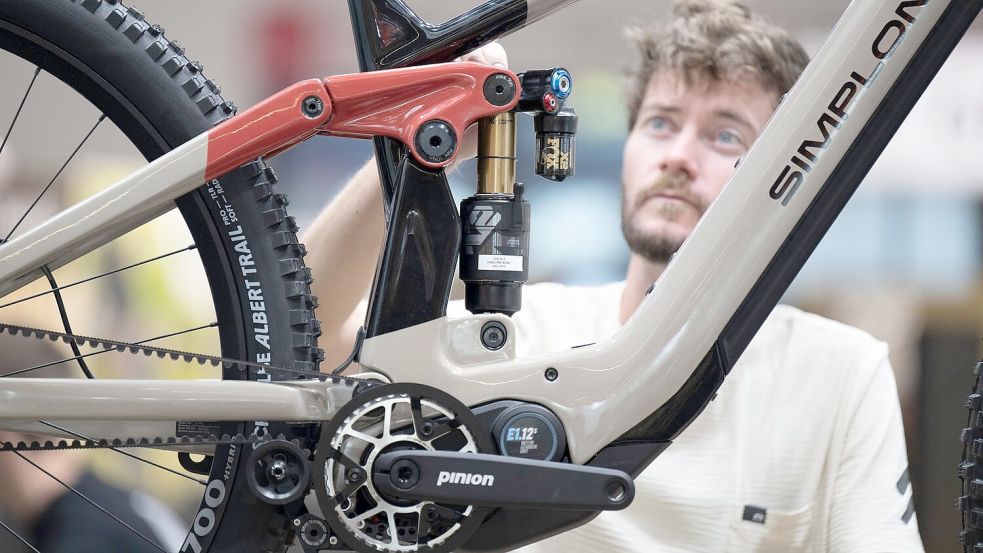 E-Bikes stehen im Zentrum der Messe Eurobike. Foto: Boris Roessler/dpa