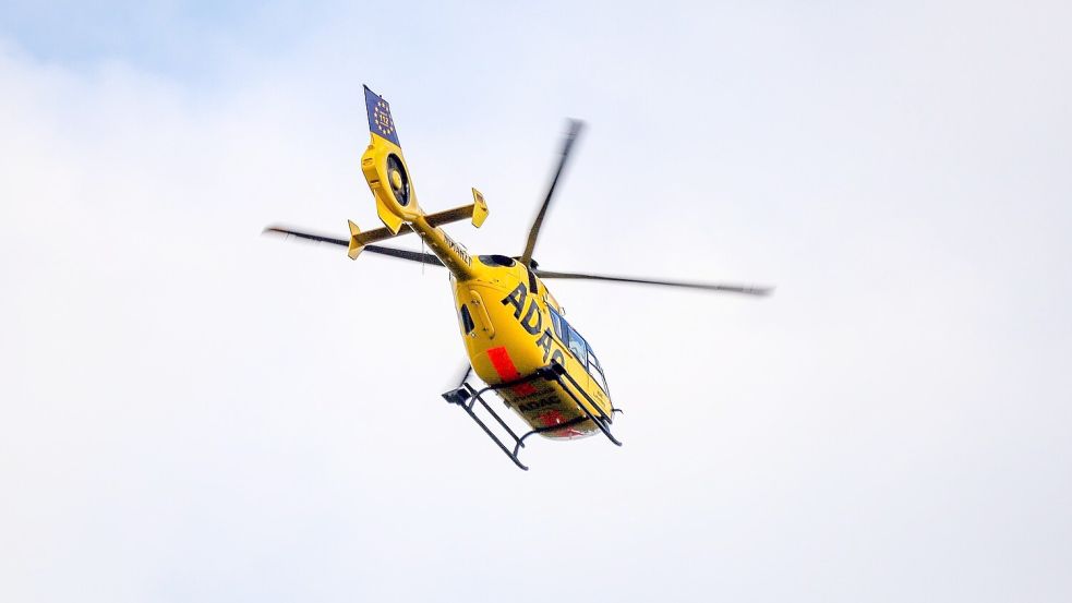 Ein Rettungshubschrauber war im Einsatz. Symbolfoto: Pixabay