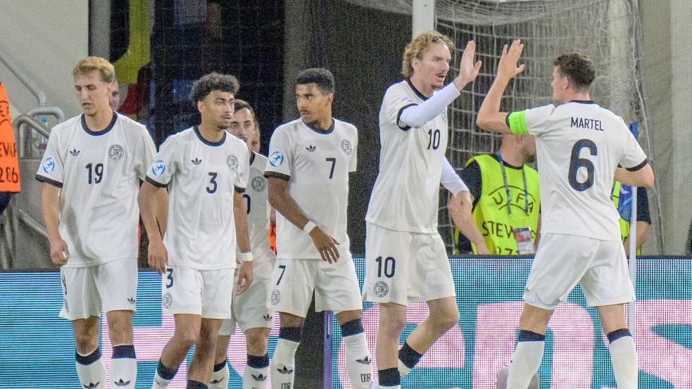 Die deutschen Spieler konnten gegen Frankreich jubeln Foto: Veronika Mihalikova/TASR Slovakia/AP/dpa