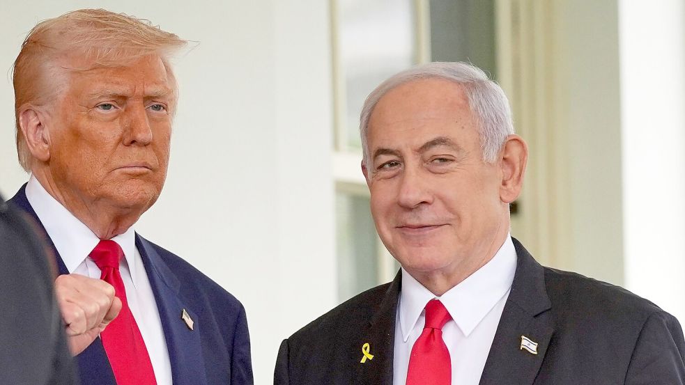 Trump kritisiert Israels Justiz wegen des Korruptionsverfahrens gegen Netanjahu. (Archivbild) Foto: Evan Vucci/AP/dpa