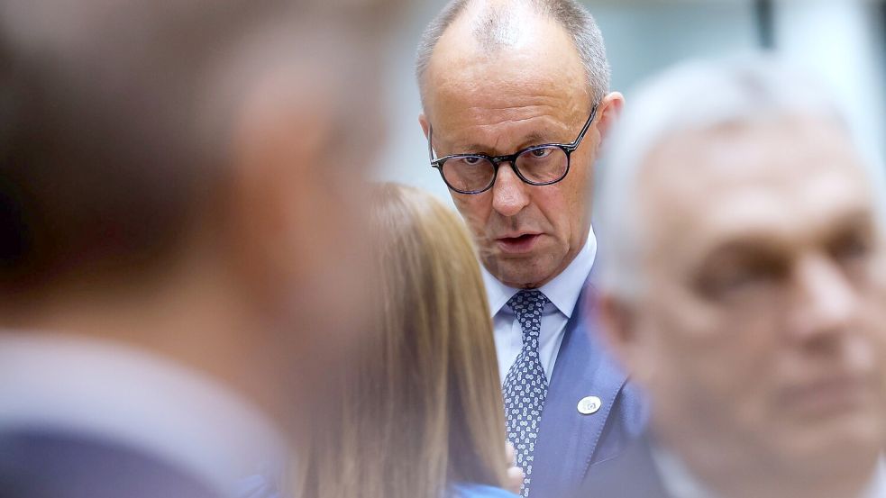 Bundeskanzler Friedrich Merz: „Europa steht vor entscheidenden Wochen und Monaten.“ Foto: Geert Vanden Wijngaert/AP/dpa