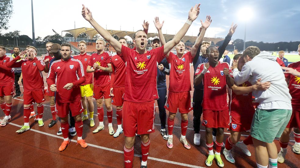 In der ersten Runde siegte Kickers vergangene Saison beim VfB Oldenburg. Foto: Doden/Emden