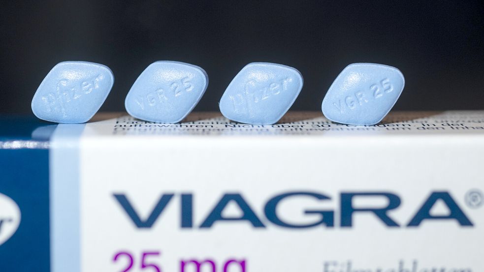 Ein starker Markenname: Viagra kombiniert das lateinische Wort „vigor” für Kraft mit den berühmten Niagarafällen. Foto: Christophe Gateau/dpa