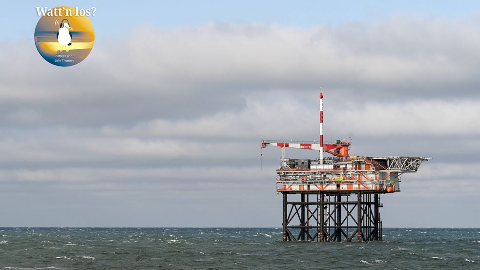 Die Plattform steht seit August 2024 vor der Borkumer Küste. Foto: dpa/Lars Penning