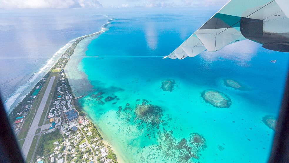 Der höchste Punkt der Insel Tuvalu ist nur knapp fünf Meter über dem Meeresspiegel. Foto: IMAGO / Dreamstime