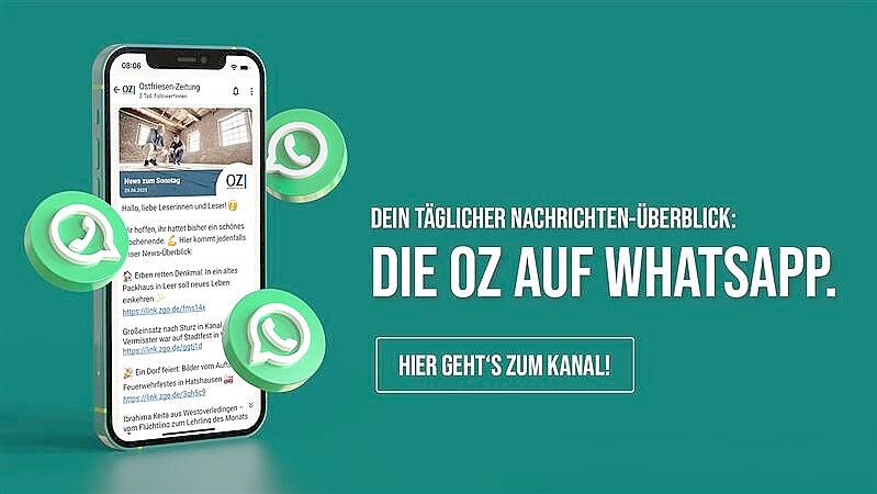 Nachrichten der OZ gibt es ab sofort auch bei WhatsApp. Grafik: Kirsten Schüür/Tomma Menninga