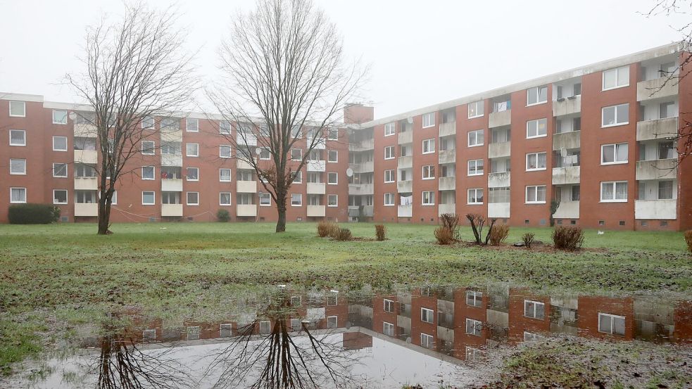 Günstigeren Wohnraum gibt es in Aurich vor allem noch in größeren Blocks.Foto: Romuald Banik