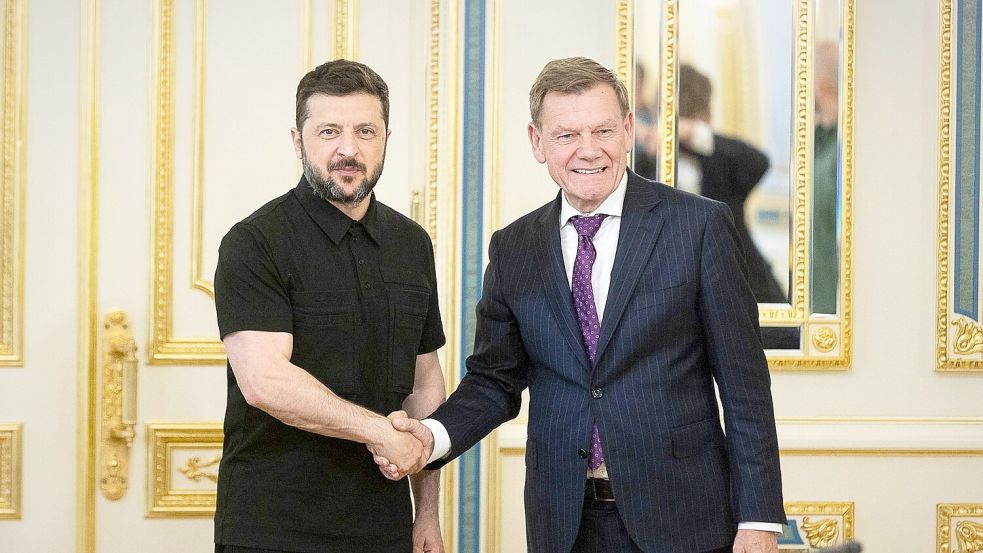 Selenskyj dankt Deutschland für die Unterstützung. Foto: Uncredited/Ukrainian Presidential Press Office via AP/dpa