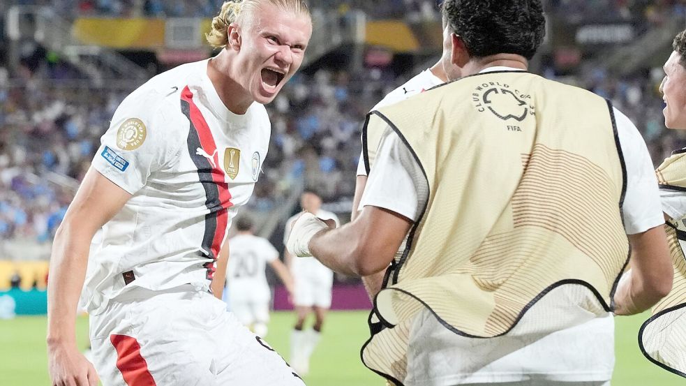 Da jubelte Erling Haaland noch nach seinem 2:2. Foto: John Raoux/AP/dpa