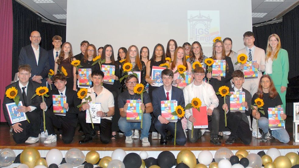 Die Klasse 10 c mit den Lehrkräften Tomke Freerks und Nils Thorweger. Foto: privat