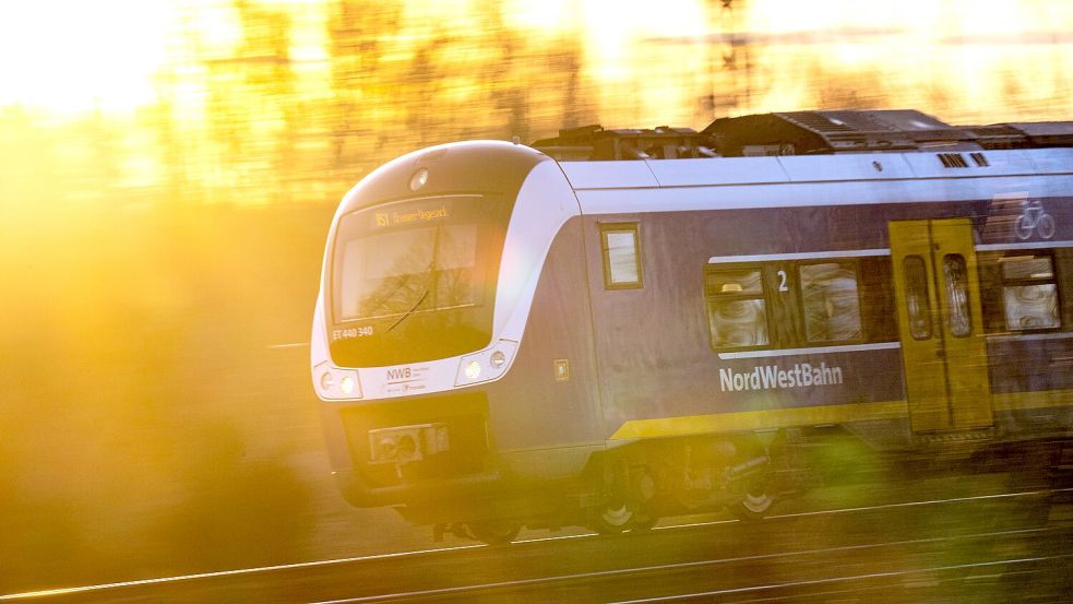 In praller Sonne saßen am Dienstag, 1. Juli, Fahrgäste in einer Nordwestbahn fest. Letztendlich mussten sie von Rettungskräften aus dem Zug befreit werden. Foto: Sina Schuldt