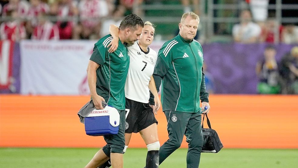 Bitterer Moment für Giulia Gwinn und das deutsche EM-Team Foto: Martin Meissner/AP/dpa