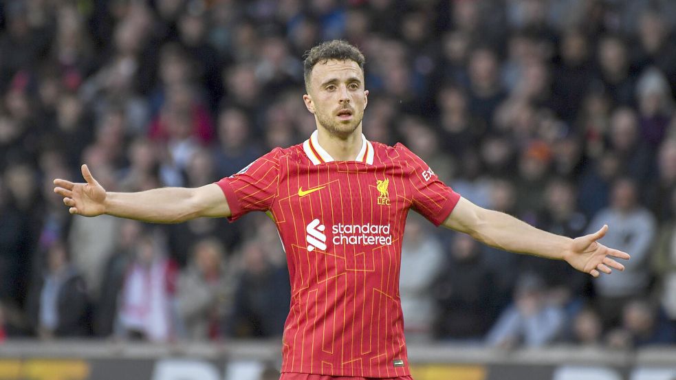 Diogo Jota war vergangene Woche bei einem Autounfall im Alter von 28 Jahren ums Leben gekommen. Foto: dpa/AP/Rui Vieira