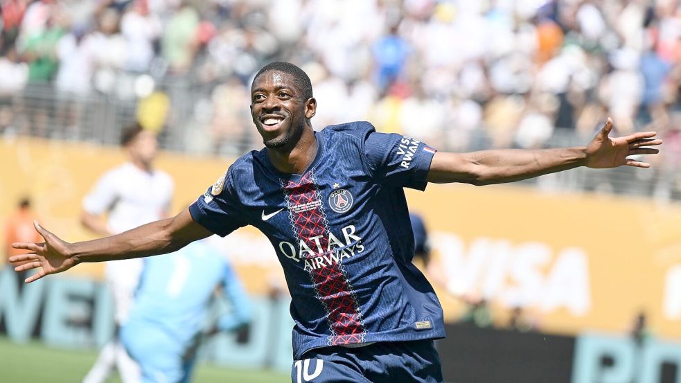 Die pure Pariser Freude: Torschütze Ousmane Dembélé. Foto: Sven Hoppe/dpa