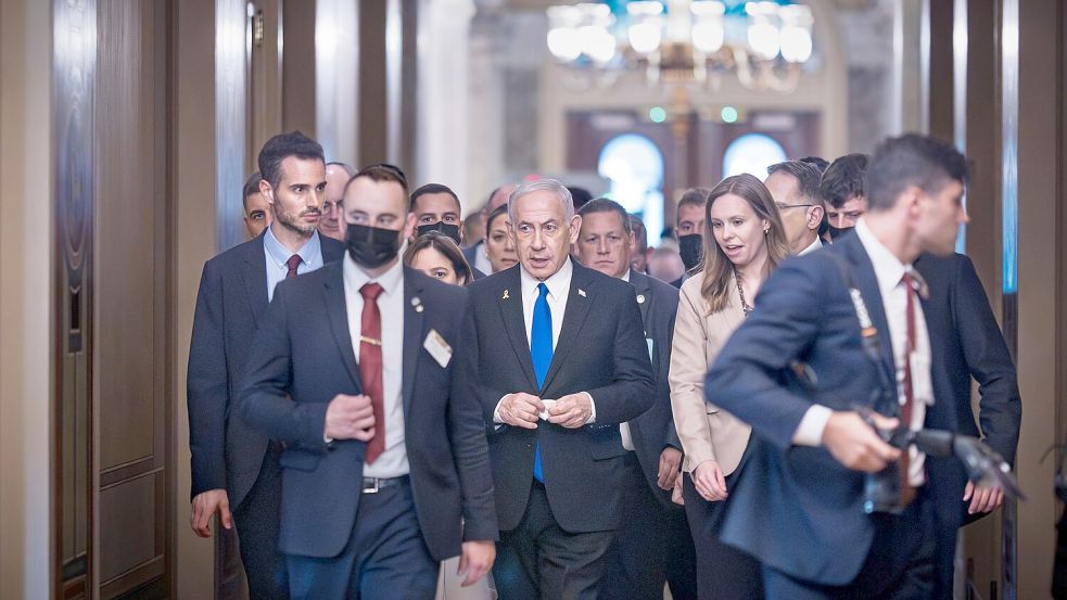 Israels Regierungschef Netanjahu ist derzeit in den USA. Foto: J. Scott Applewhite/AP/dpa