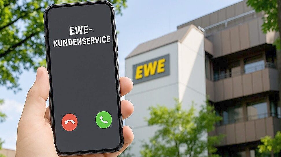 In bestimmten Fällen berechnet der EWE-Kundenservice Gebühren, wenn er telefonisch ein Problem löst. Foto: dpa/Montage: Meike Oblau
