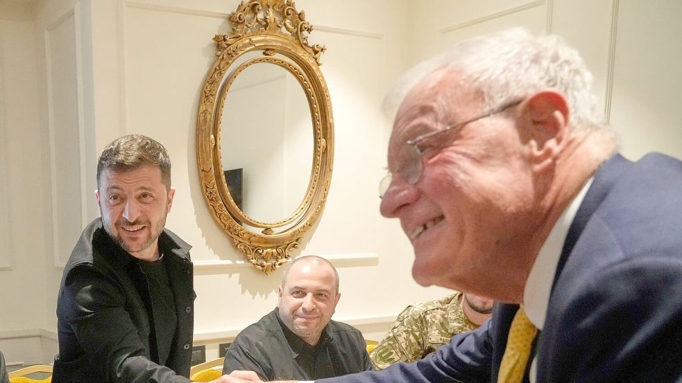 Der US-Sondergesandte Keith Kellogg wird zu weiteren Gesprächen in der ukrainischen Hauptstadt Kiew erwartet. (Archivbild) Foto: Gregorio Borgia/AP/dpa
