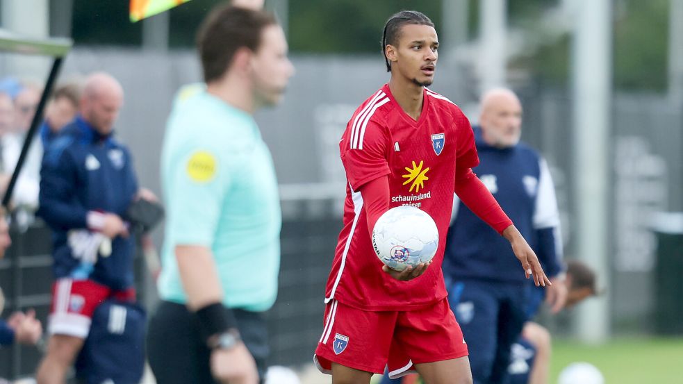 Neuzugang Emeka Oduah erzielte am Freitagabend zwei Tore für Kickers Emden. Archivfoto: Jens Doden, Emden