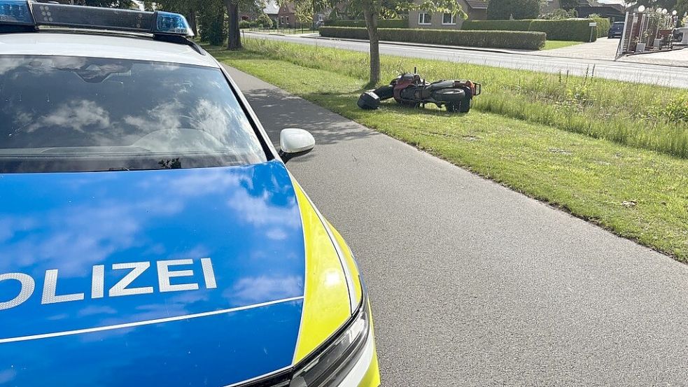 Die Polizei ist in Rhauderfehn im Einsatz. Foto: Carsten Ammermann