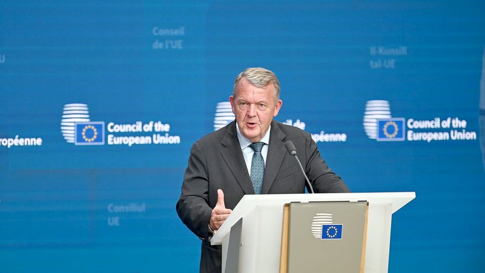 „Inakzeptabel und ungerechtfertigt“: Als Vorsitzender des EU-Handelsministerrats fand der Däne Lars Lokke Rasmussen deutliche Worte für Trumps Brief. Foto: Ansgaar Haase/dpa