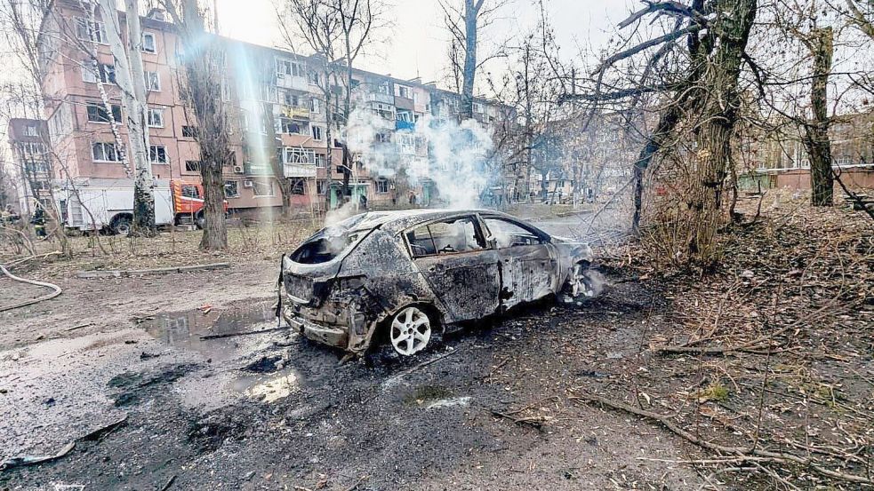 In der südostukrainischen Großstadt Krywyj Rih kam es infolge russischer Angriffe zu massiven Stromausfällen. (Archivbild) Foto: Uncredited/Ukrainian Emergency Service/dpa