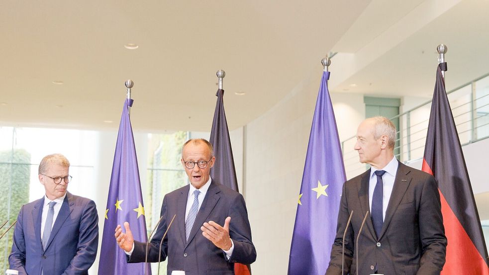 Kanzler Merz: „Deutschland ist zurück.“ Foto: Carsten Koall/dpa