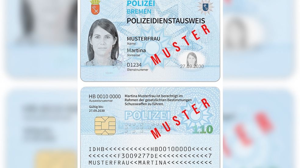 Die Polizei Bremen führt ab Juli einen neuen Dienstausweis ein. Foto: Polizei